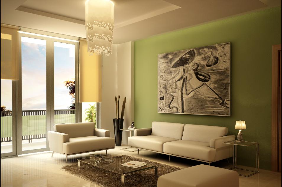 green color scheme living room