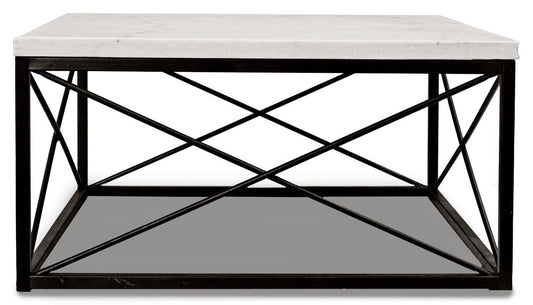 Skyler White Marble Coffee Table