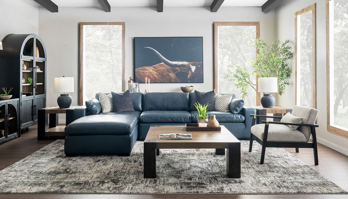 City Limits II Leather Super Sofa