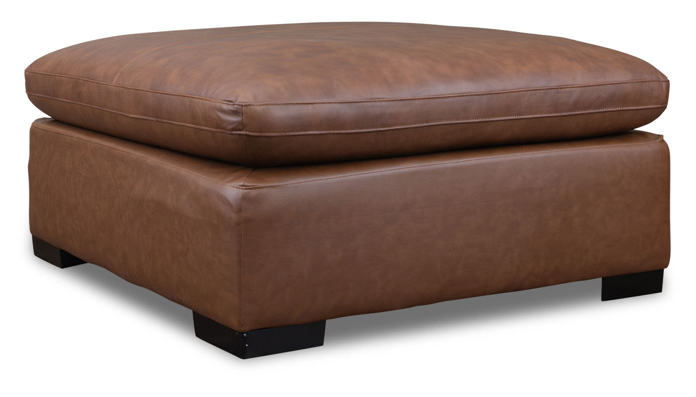 City Limits II Leather Ottoman